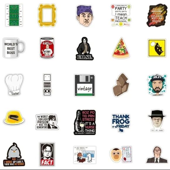 50 pc the fice TV show stickers Dunder Mifflin Friends and more - Picture 5 of 7